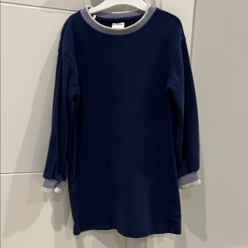 Hanna Andersson long sleeve French terry dress, size 5